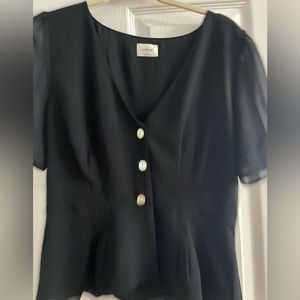 Wilfred Black Peplum Shirt